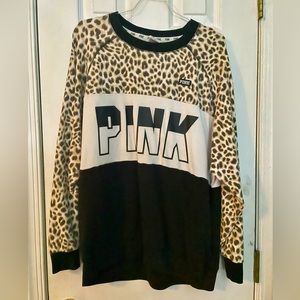 Victoria Secret Pink cheetah sweatshirt